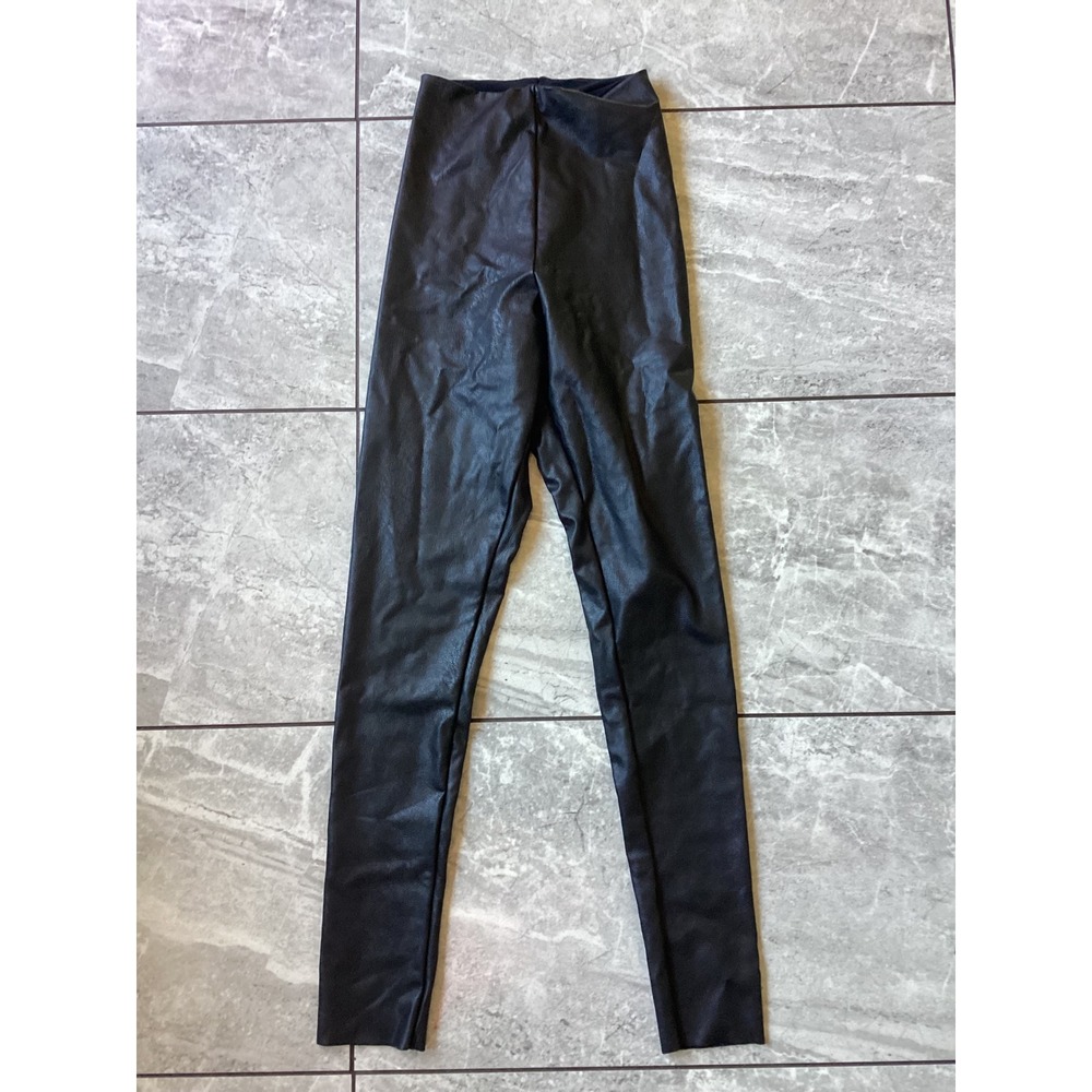 Commando Faux Leather Leggings Black High Waisted SLG01 XS